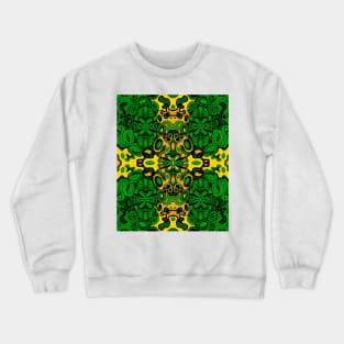 Miniature Aussie Tangle 13 Pattern in Green and Gold Crewneck Sweatshirt